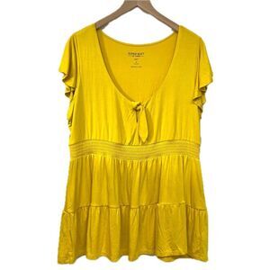 New Torrid Mustard Yellow Babydoll Top - Size 2X